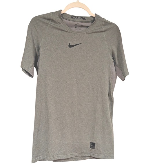 Nike Pro Dri-FIT Gray Athletic Training Compression Shirt Men's Small - Picture 1 of 6